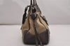 Authentic PRADA Canvas Leather Shoulder Hand Bag Purse Brown 3138J