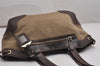 Authentic PRADA Canvas Leather Shoulder Hand Bag Purse Brown 3138J