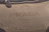 Authentic PRADA Canvas Leather Shoulder Hand Bag Purse Brown 3138J