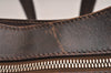 Authentic PRADA Canvas Leather Shoulder Hand Bag Purse Brown 3138J