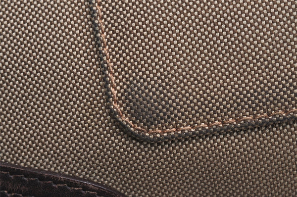 Authentic PRADA Canvas Leather Shoulder Hand Bag Purse Brown 3138J