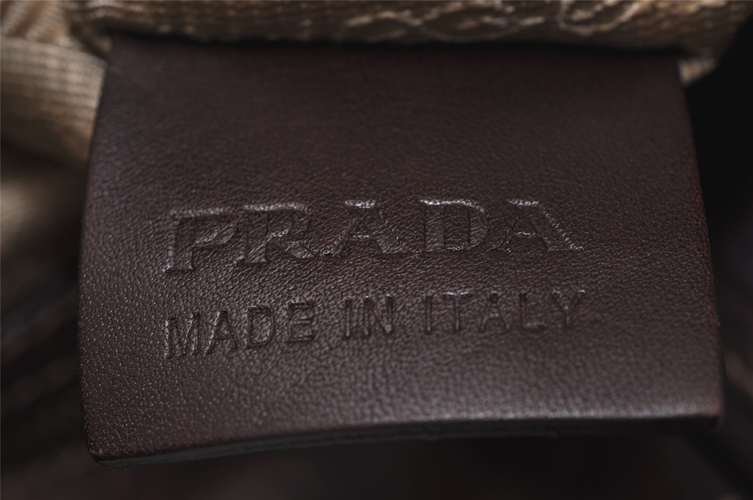 Authentic PRADA Canvas Leather Shoulder Hand Bag Purse Brown 3138J