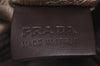 Authentic PRADA Canvas Leather Shoulder Hand Bag Purse Brown 3138J