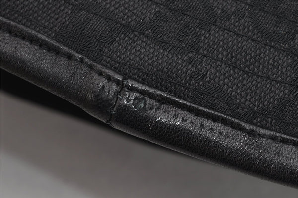Authentic GUCCI Vintage Bucket Hat GG Canvas Leather Black 3138K