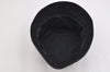 Authentic GUCCI Vintage Bucket Hat GG Canvas Leather Black 3138K
