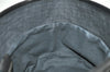 Authentic GUCCI Vintage Bucket Hat GG Canvas Leather Black 3138K
