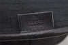 Authentic GUCCI Vintage Bucket Hat GG Canvas Leather Black 3138K