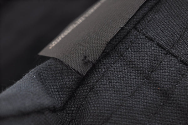 Authentic GUCCI Vintage Bucket Hat GG Canvas Leather Black 3138K