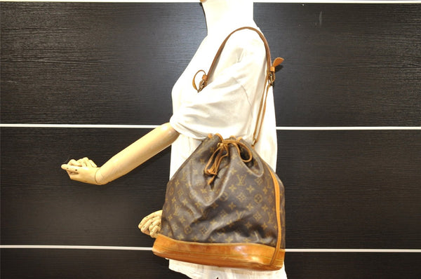 Authentic Louis Vuitton Monogram Noe Shoulder Drawstring Bag M42224 LV 3139I