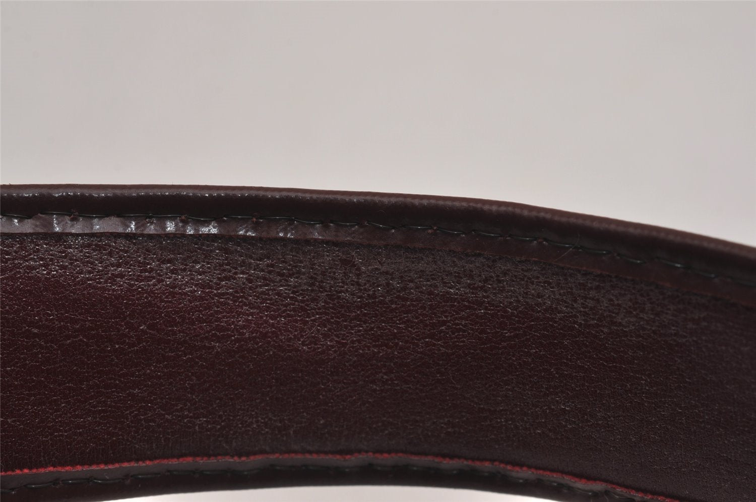 Authentic Christian Dior Trotter Belt Canvas Leather 70cm 27.6