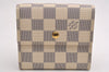 Authentic Louis Vuitton Damier Azur Portefeuille Elise Wallet N61733 Box 3140J
