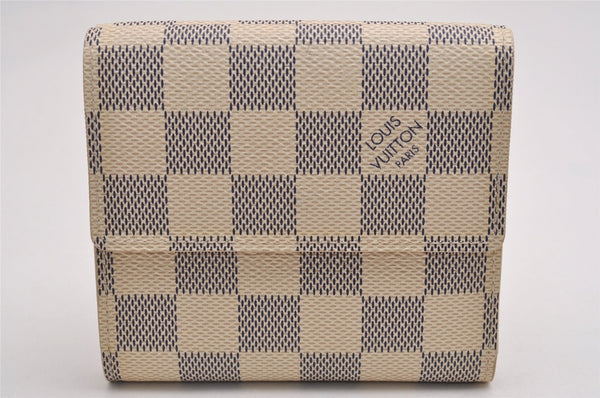 Authentic Louis Vuitton Damier Azur Portefeuille Elise Wallet N61733 Box 3140J