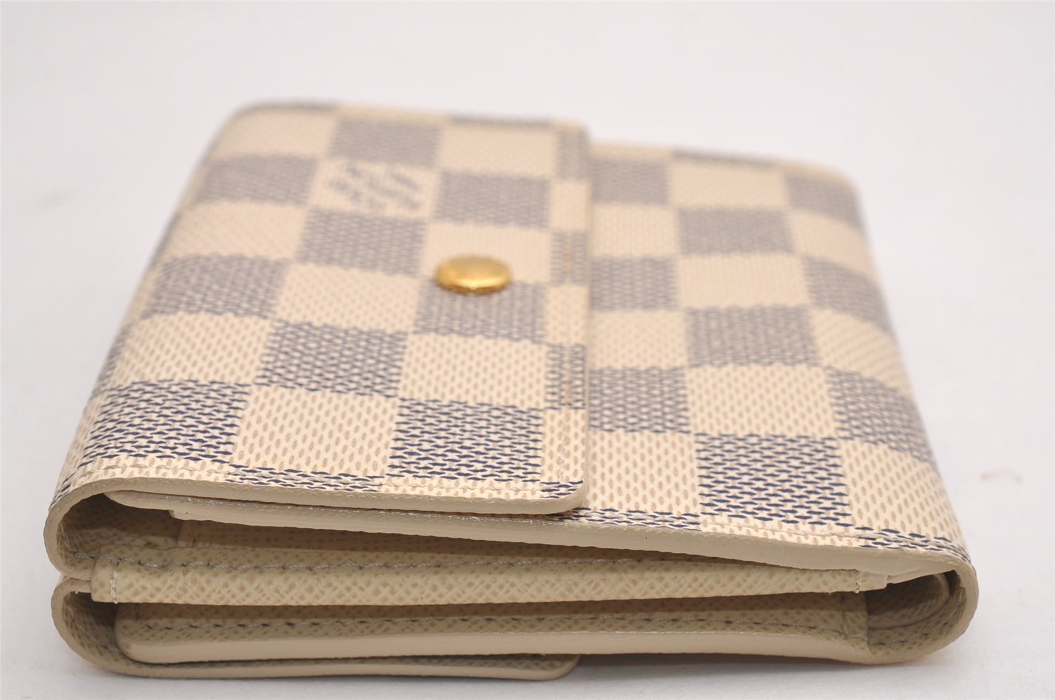 Authentic Louis Vuitton Damier Azur Portefeuille Elise Wallet N61733 Box 3140J