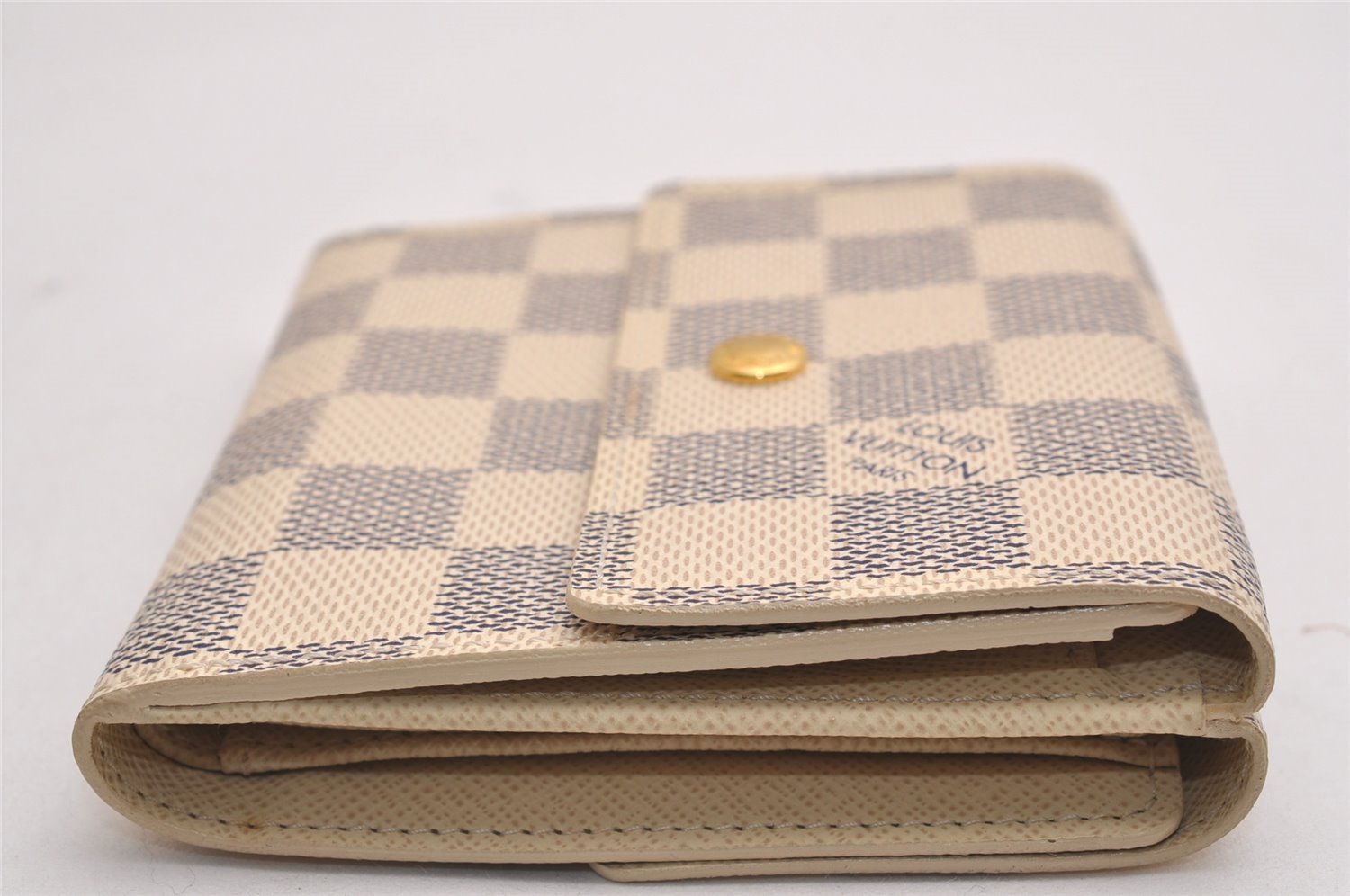 Authentic Louis Vuitton Damier Azur Portefeuille Elise Wallet N61733 Box 3140J
