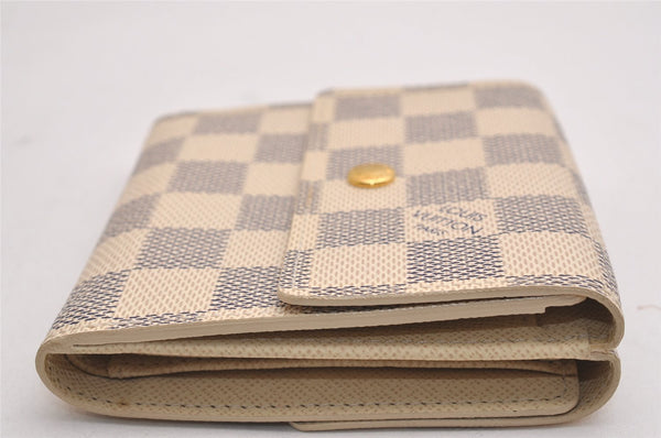 Authentic Louis Vuitton Damier Azur Portefeuille Elise Wallet N61733 Box 3140J