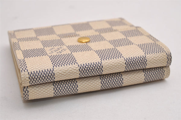 Authentic Louis Vuitton Damier Azur Portefeuille Elise Wallet N61733 Box 3140J