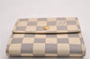 Authentic Louis Vuitton Damier Azur Portefeuille Elise Wallet N61733 Box 3140J