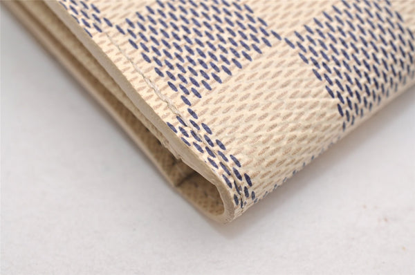 Authentic Louis Vuitton Damier Azur Portefeuille Elise Wallet N61733 Box 3140J