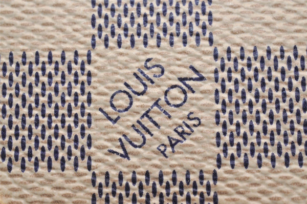 Authentic Louis Vuitton Damier Azur Portefeuille Elise Wallet N61733 Box 3140J