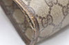 Authentic GUCCI Vintage Clutch Hand Bag Purse GG PVC Leather Brown 3140K