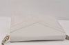 Authentic YVES SAINT LAURENT Shoulder Cross Body Bag Purse Leather White 3141K