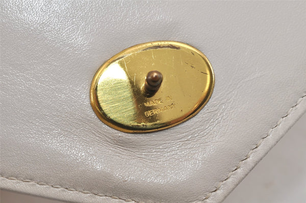 Authentic YVES SAINT LAURENT Shoulder Cross Body Bag Purse Leather White 3141K