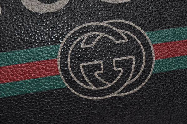 Authentic GUCCI Portfolio Clutch Hand Bag Purse Leather 572770 Black 3142I