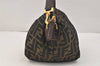 Authentic FENDI Zucca Shoulder Hand Bag Purse Nylon Leather Brown 3142K