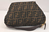 Authentic FENDI Zucca Shoulder Hand Bag Purse Nylon Leather Brown 3142K