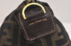 Authentic FENDI Zucca Shoulder Hand Bag Purse Nylon Leather Brown 3142K