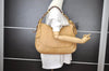 Authentic PRADA Vintage Deer Skin Leather Shoulder Tote Bag Beige 3143I