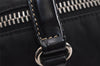 Authentic PRADA Vintage Nylon Tessuto Leather Hand Boston Bag Purse Black 3143J