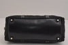 Authentic PRADA Vintage Nylon Tessuto Leather Hand Boston Bag Purse Black 3143J