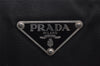 Authentic PRADA Vintage Nylon Tessuto Leather Hand Boston Bag Purse Black 3143J