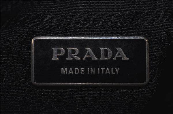 Authentic PRADA Vintage Nylon Tessuto Leather Hand Boston Bag Purse Black 3143J