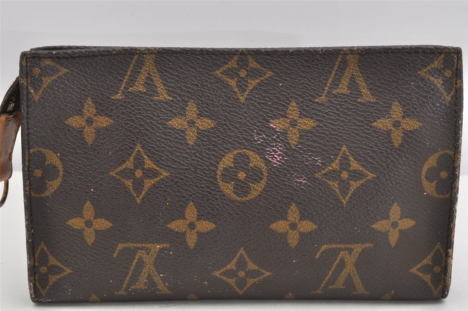 Authentic Louis Vuitton Monogram Pouch For Bucket PM LV Junk 3144K