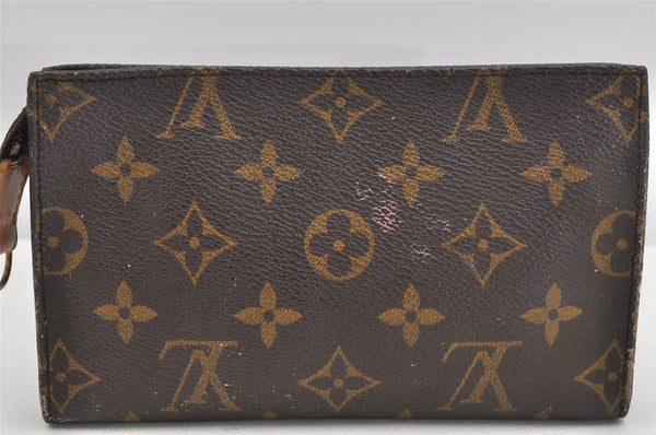 Authentic Louis Vuitton Monogram Pouch For Bucket PM LV Junk 3144K