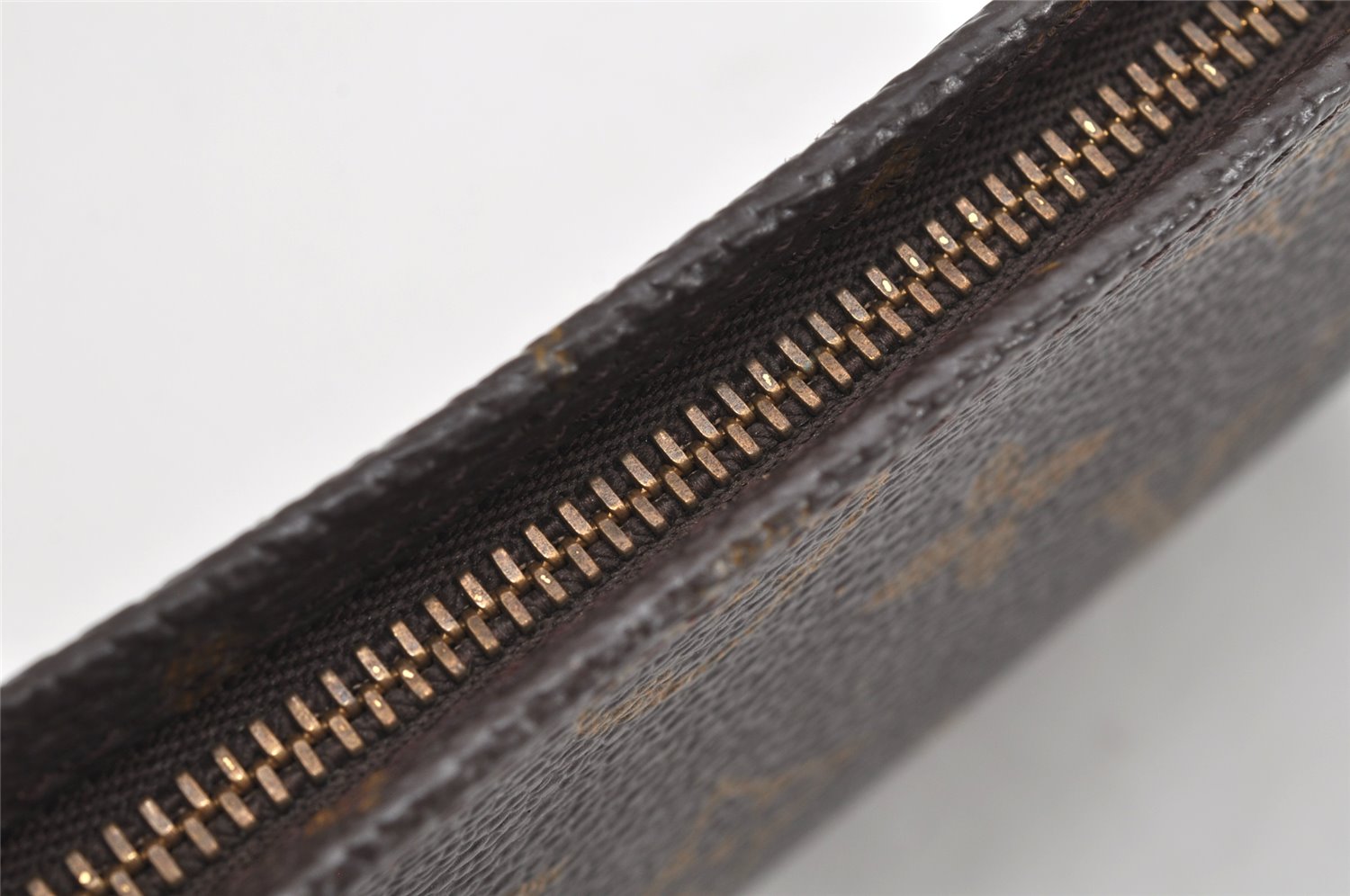 Authentic Louis Vuitton Monogram Pouch For Bucket PM LV Junk 3144K