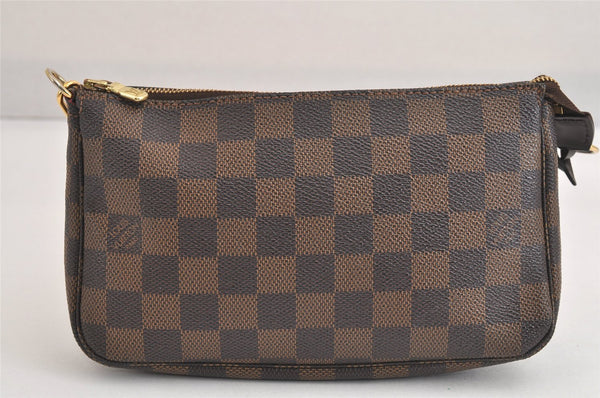 Authentic Louis Vuitton Damier Pochette Accessoires Pouch Purse N51985 LV 3144M