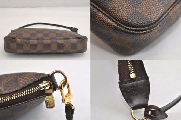 Authentic Louis Vuitton Damier Pochette Accessoires Pouch Purse N51985 LV 3144M