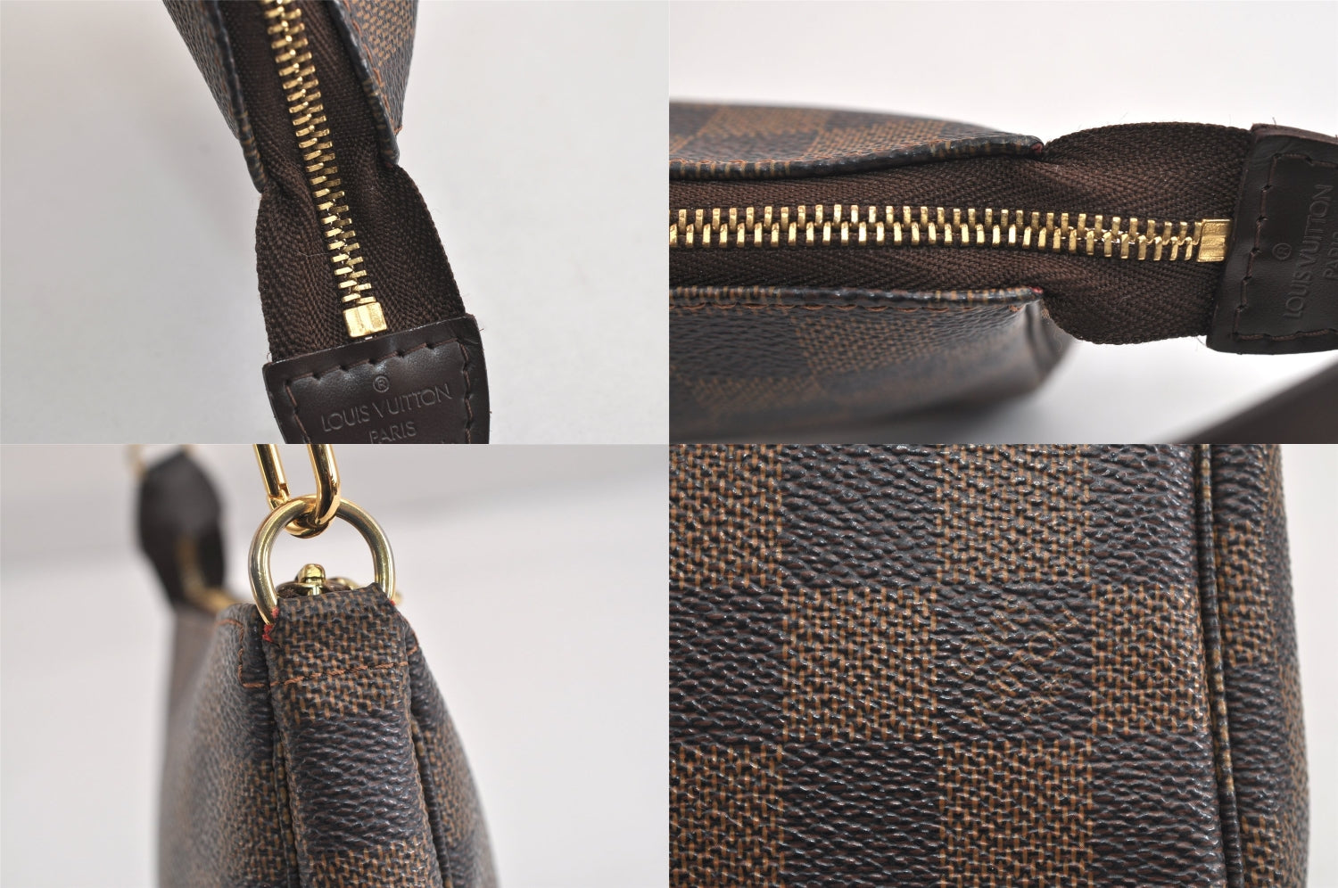 Authentic Louis Vuitton Damier Pochette Accessoires Pouch Purse N51985 LV 3144M