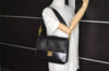 Authentic CELINE Vintage Shoulder Hand Bag Purse Leather Black 3145J