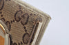 Authentic GUCCI Sherry Line Horsebit Wallet GG Canvas Leather 138029 Brown 3145K