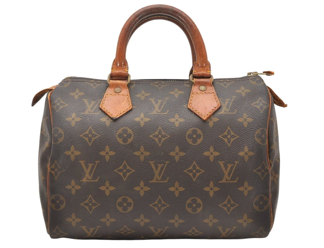 Authentic Louis Vuitton Monogram Speedy 25 Boston Hand Bag M41528 LV 3146K