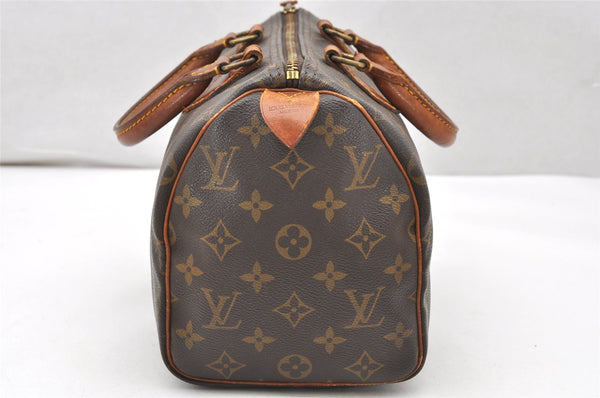 Authentic Louis Vuitton Monogram Speedy 25 Boston Hand Bag M41528 LV 3146K