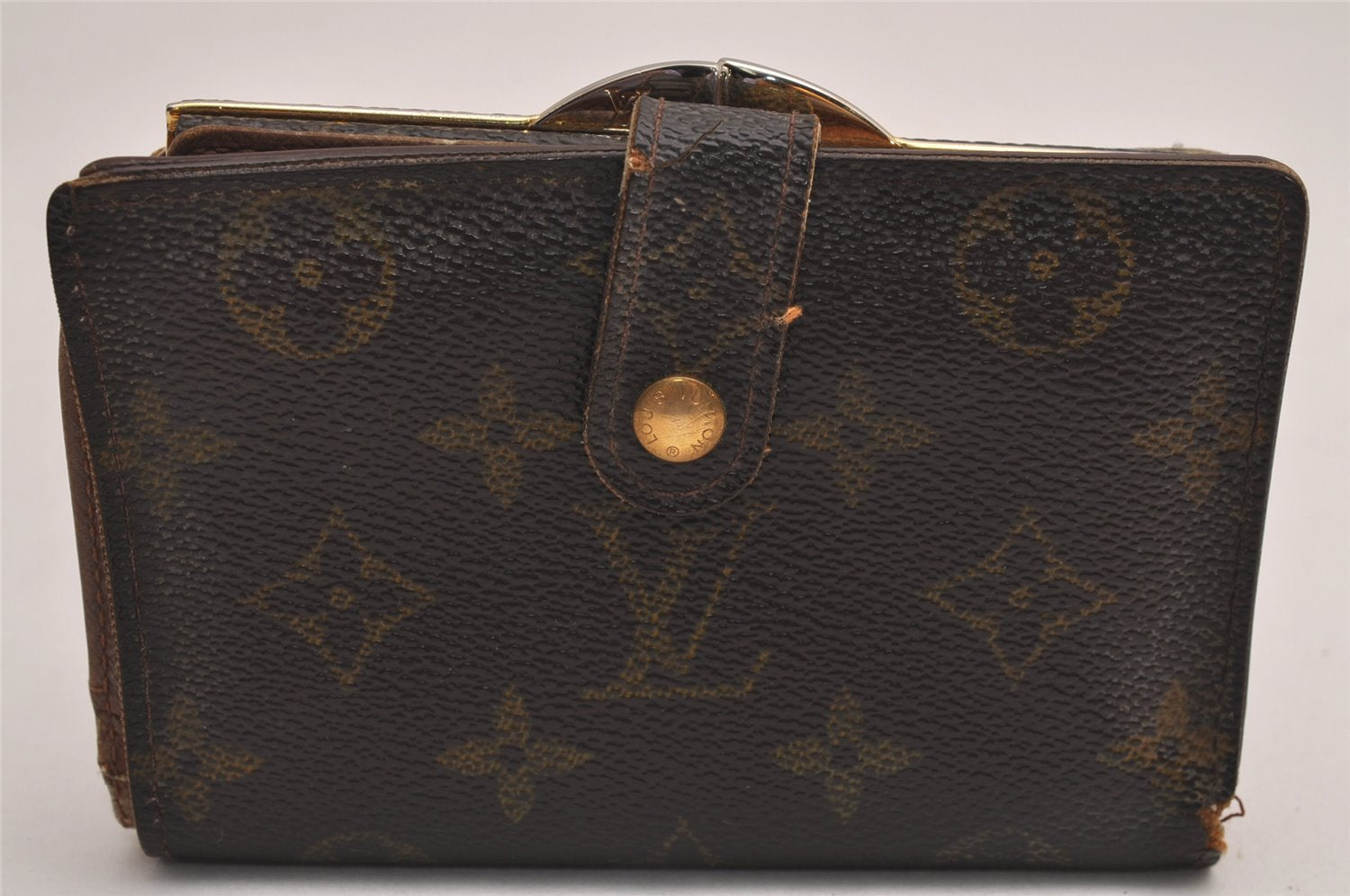 Auth Louis Vuitton Monogram Porte Monnaie Billets Viennois M61663 Wallet 3147J