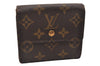 Authentic Louis Vuitton Monogram M61652 Porte Monnaie Billet Carte Credit 3148J