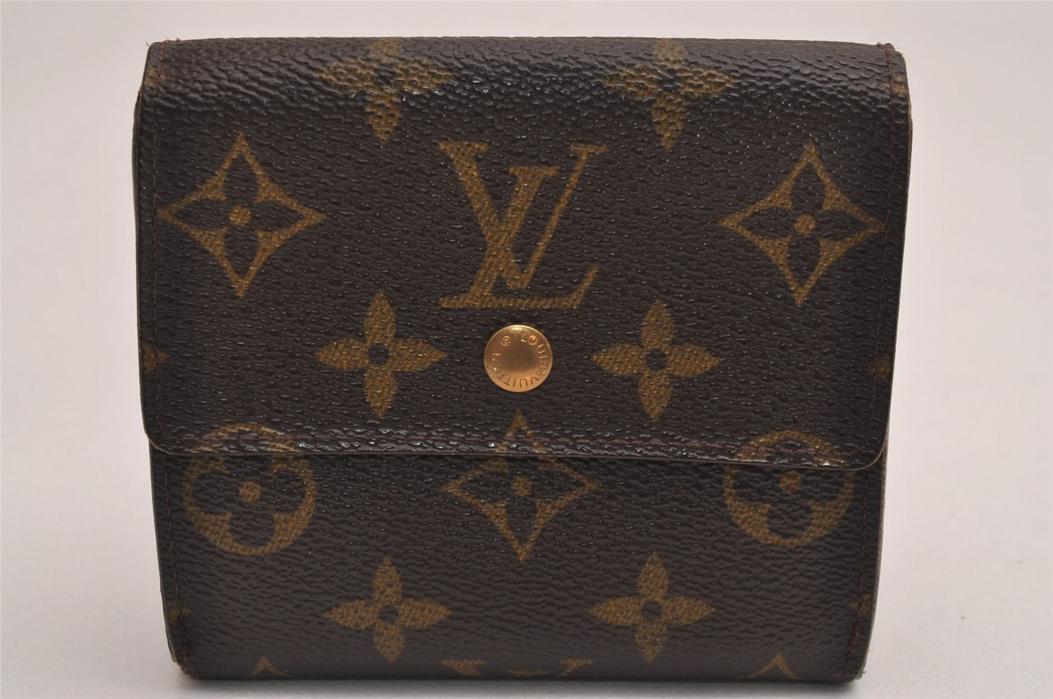 Authentic Louis Vuitton Monogram M61652 Porte Monnaie Billet Carte Credit 3148J