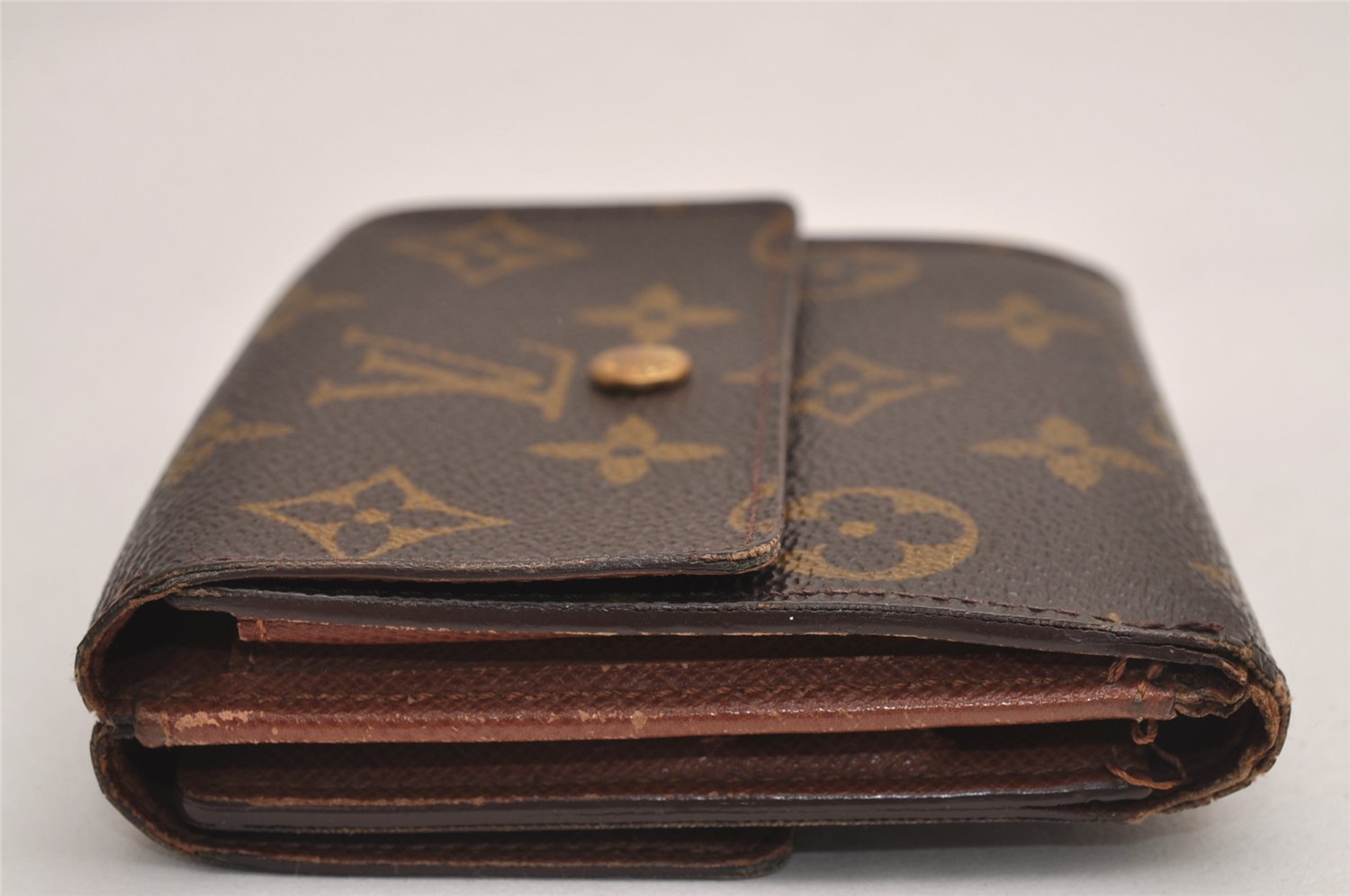 Authentic Louis Vuitton Monogram M61652 Porte Monnaie Billet Carte Credit 3148J