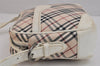 Authentic BURBERRY Nova Check Shoulder Cross Bag Canvas Leather Beige 3148K